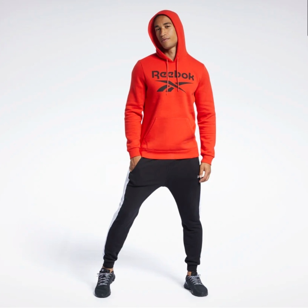 Reebok Red Training Essentials Big Logo Hoodie (M)
